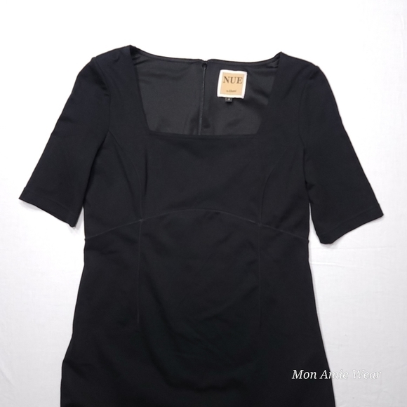 NUE By Shani Built-In Shapewear Midi Dress Size 4 Black - Picture 11 of 15